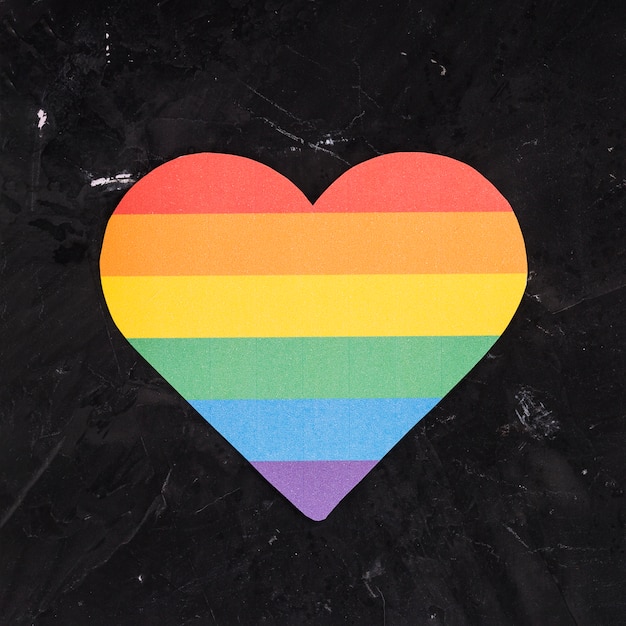 무지개 심장 LGBT 아이콘