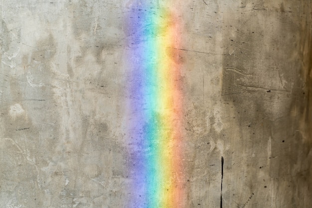 無料写真 セメントの壁に虹