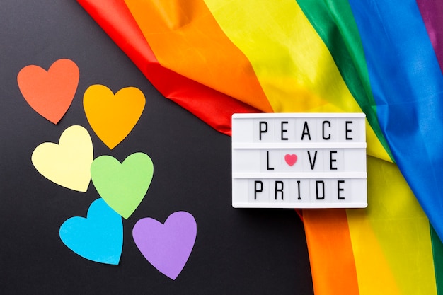 Free photo rainbow pride flag and 