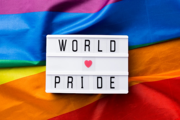 Free photo rainbow pride flag and 