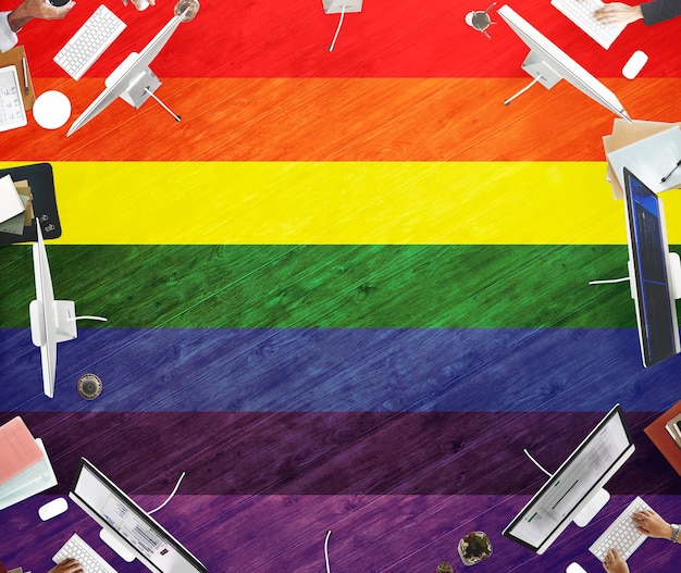 Foto gratuita simbolo arcobaleno amore concetto omosessuale gratuito