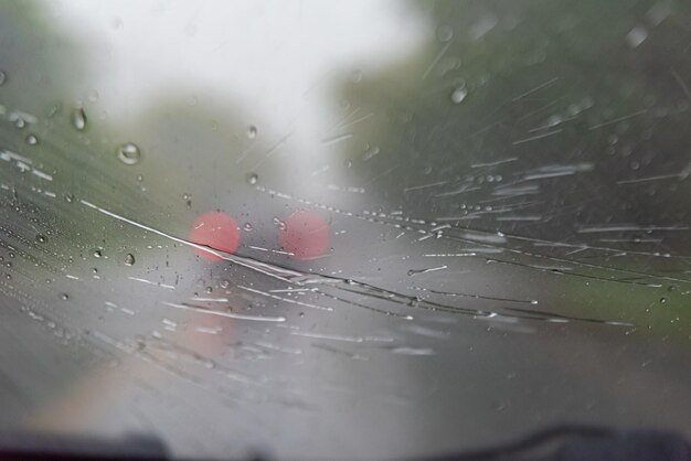 Rainy day - behind car window