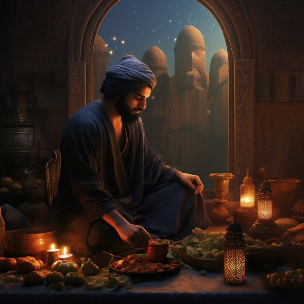 Ramadan celebration digital art