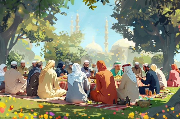 Foto gratuita celebrazione del ramadan arte digitale