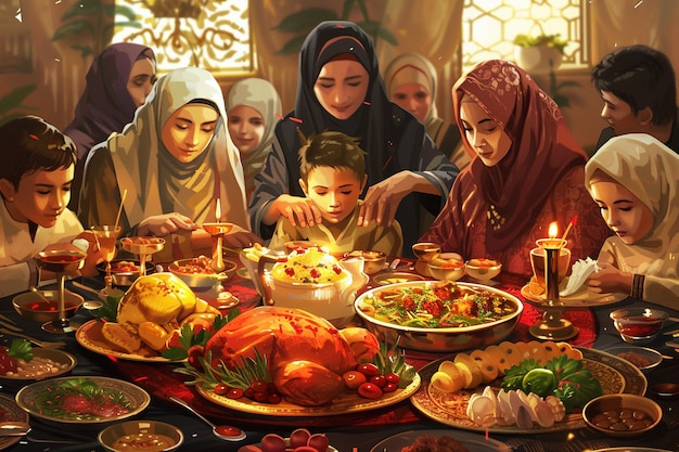 Foto gratuita celebrazione del ramadan arte digitale