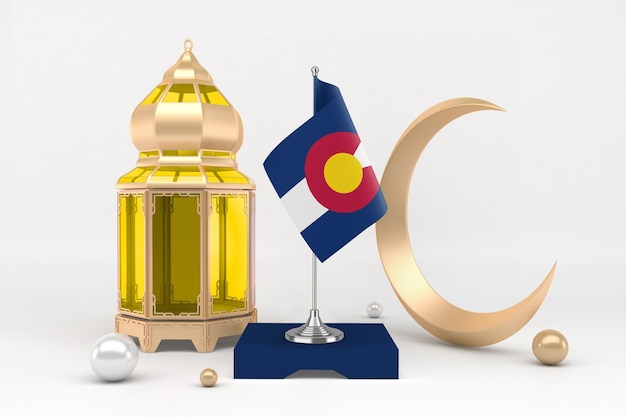 Ramadan Colorado In White Background