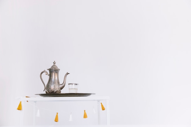 Free photo ramadan composition with tea pot