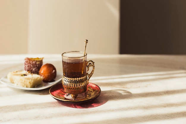 Free photo ramadan concept with tea