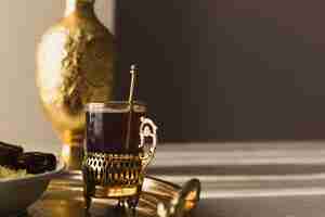 Free photo ramadan concept with tea