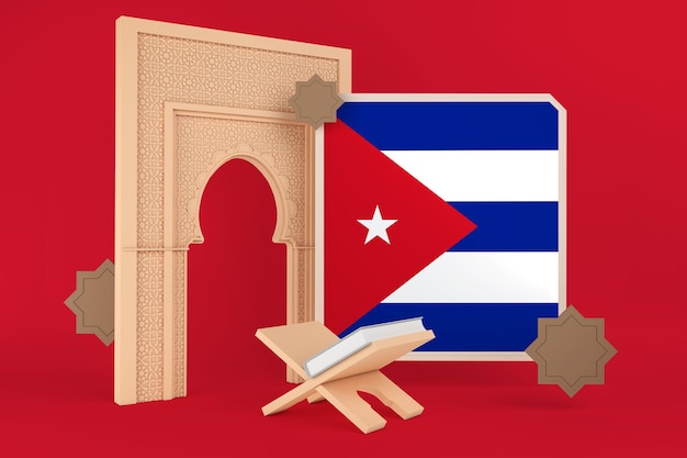 Ramadan Cuba Flag and Islamic Background