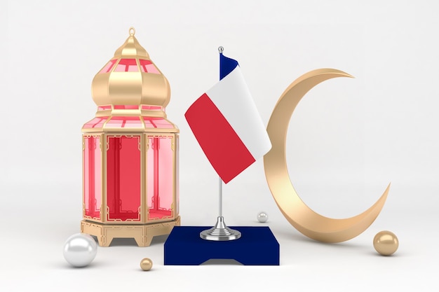 Free photo ramadan france in white background