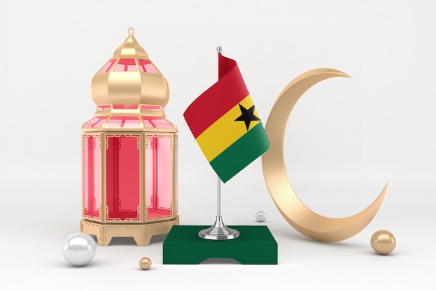 Free photo ramadan ghana in white background