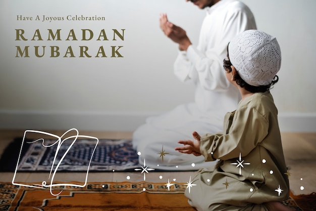 Free photo ramadan holy month greeting banner