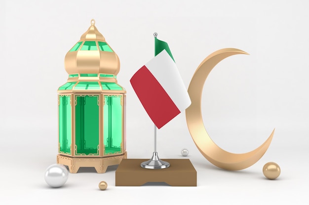 Free photo ramadan italy in white background