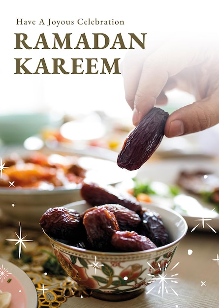 인사말이 있는 라마단 카림 포스터
