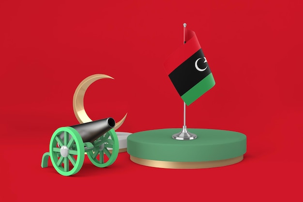 Free photo ramadan libya cannon and crescent