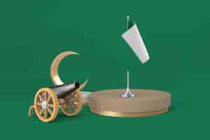 Free photo ramadan nigeria cannon and crescent