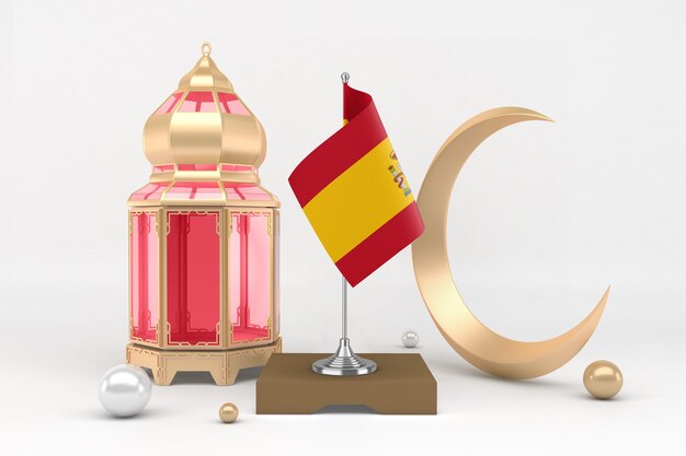 Ramadan Spain In White Background