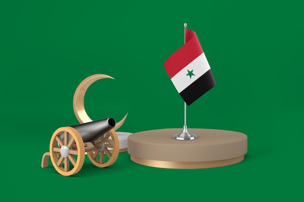 Free photo ramadan syria cannon and crescent