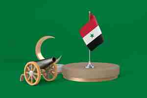 Free photo ramadan syria cannon and crescent