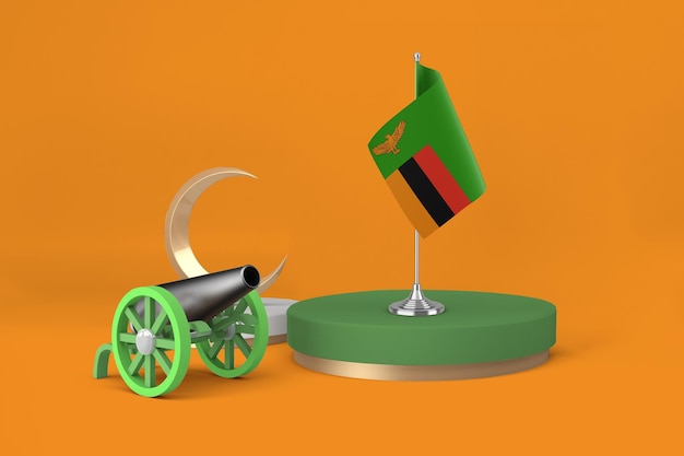 Free photo ramadan zambia cannon and crescent