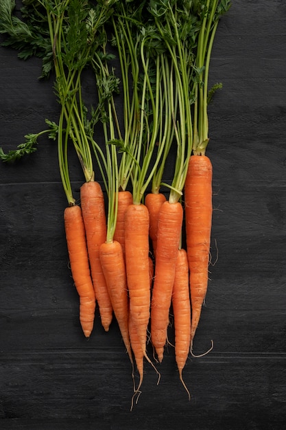 Raw carrot at the kitchen