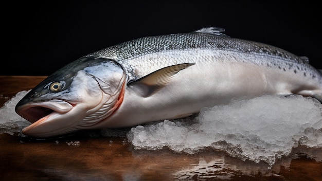 Бесплатное фото Сырая рыба готова к приготовлению