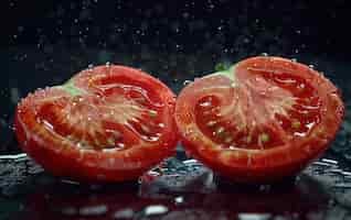 Free photo raw food with water drops