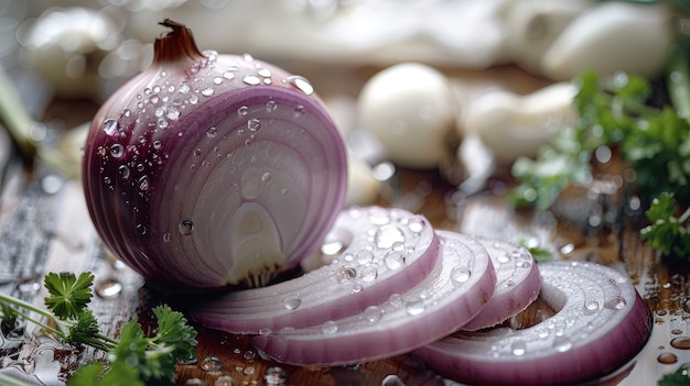 Free photo raw food with water drops