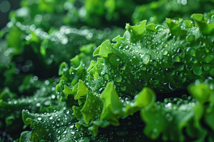 Free Photo raw food with water drops
