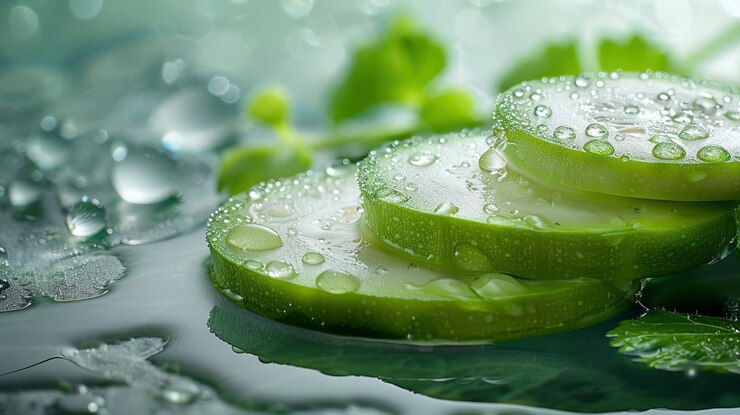 Free Photo raw food with water drops