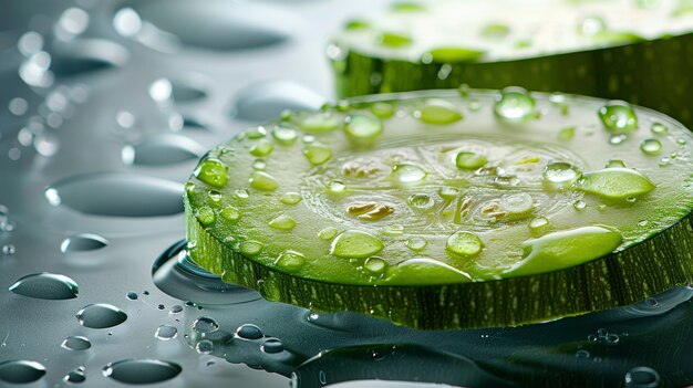 Raw food with water drops