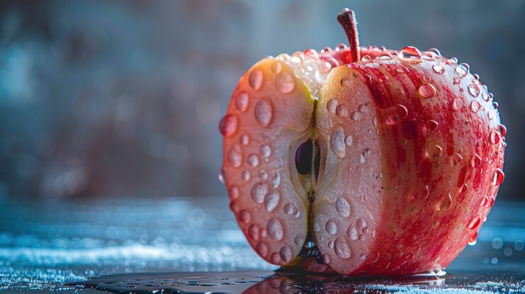 Free Photo raw foodstuff with water drops in studio