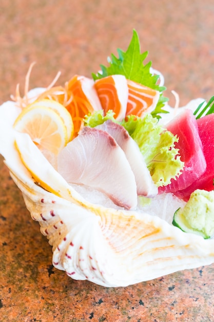 Raw and fresh sashimi