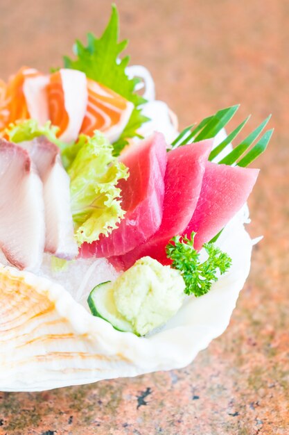 Raw and fresh sashimi