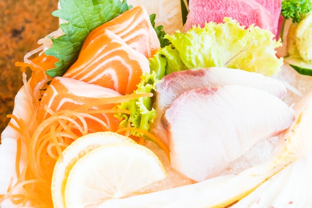 Raw and fresh sashimi