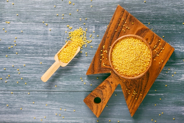 Free photo raw organic healthy millet