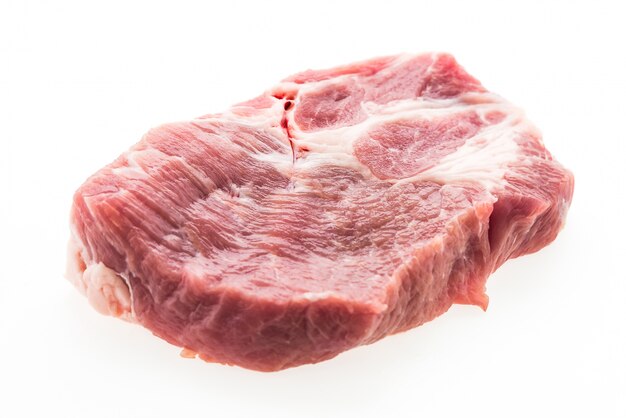 Raw pork meat isolated