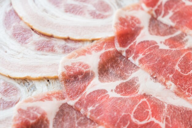 Raw pork meat