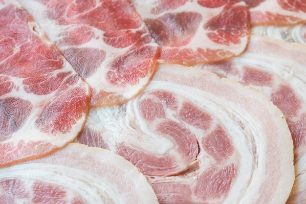 Raw pork meat