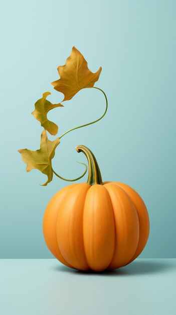 Raw pumpkin in studio