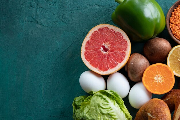 real food pyramid arrangement