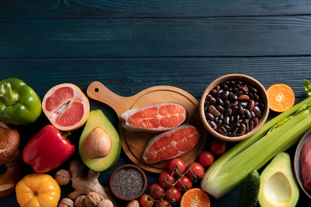 real food pyramid arrangement