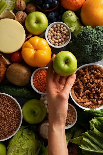 Real food pyramid assortment