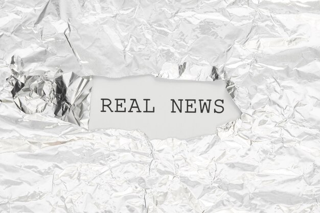 Real news hidden in crumpled paper