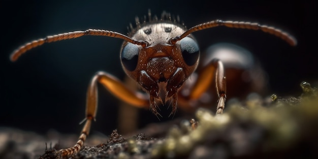 Realistic ant in nature