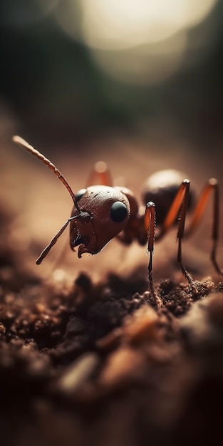 Realistic ant in nature