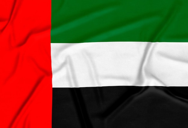 Foto gratuita fondo realistico della bandiera degli emirati arabi uniti