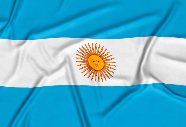 Реалистичный фон флага Аргентины