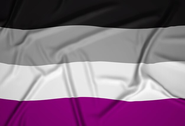 Реалистичный асексуальный флаг гордости